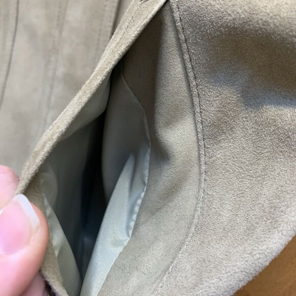 St. John Sport Womens Small Goat Suede Vest Tan EUC - Picture 10 of 12